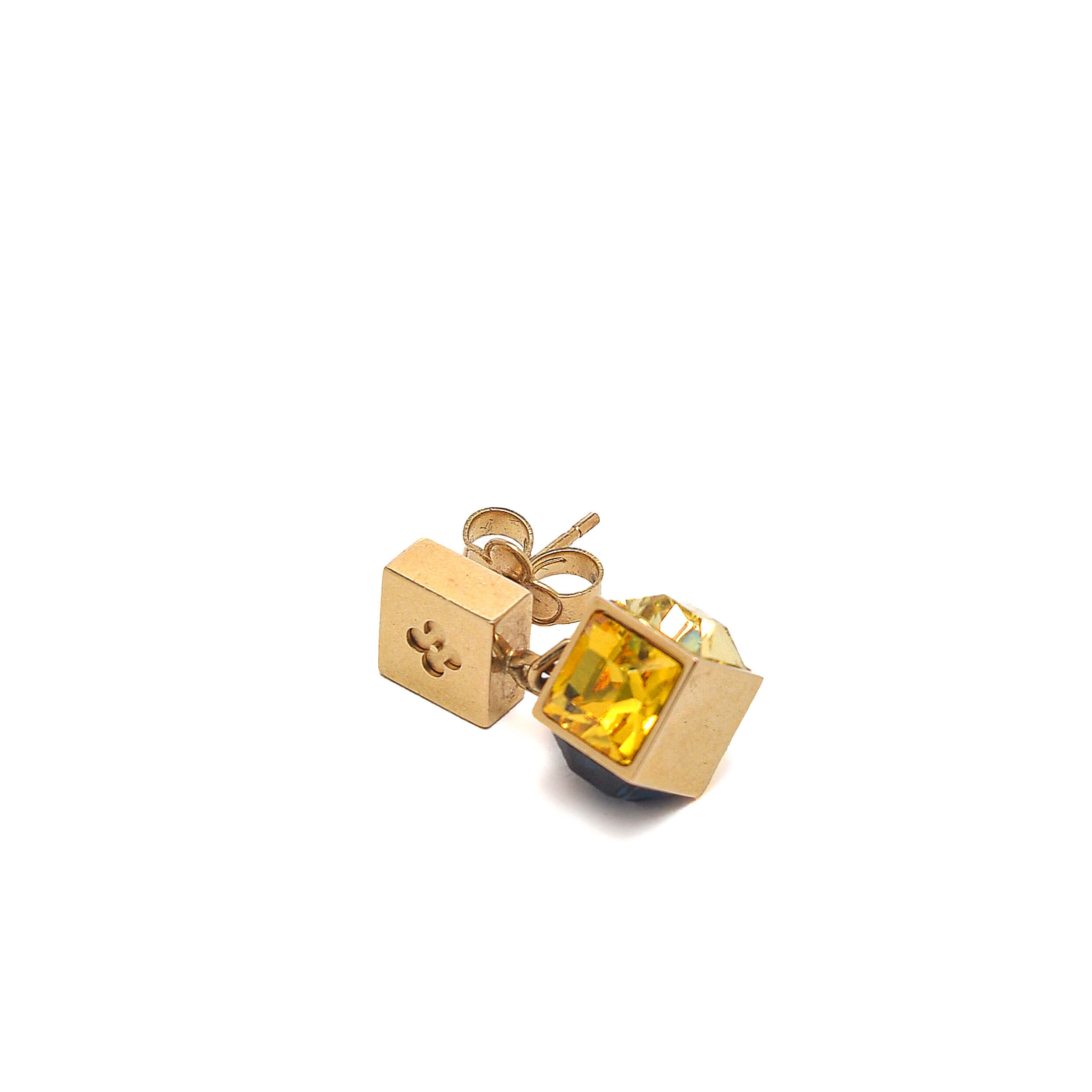 Louis Vuitton - Gold Tone & Multicolor Crystal Cuba Single Earring III